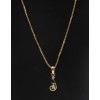18K Gold Chain with Fancy Diamond Pendant